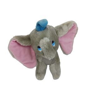 Vtg 1985 Walt Disney Dumbo Small Plush Blue Hat Korea Stuffed Animal Toy 8"